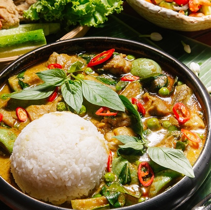 Chicken Green Curry Rice